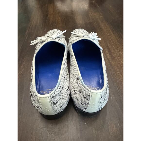 Sebastian Cruz Couture White Black Formal Loafers Tassle 40  display picture 1